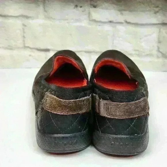 Crocs Loafers Brown Suede Leather Slip On Shoes Size 8 - Picture 3 of 12